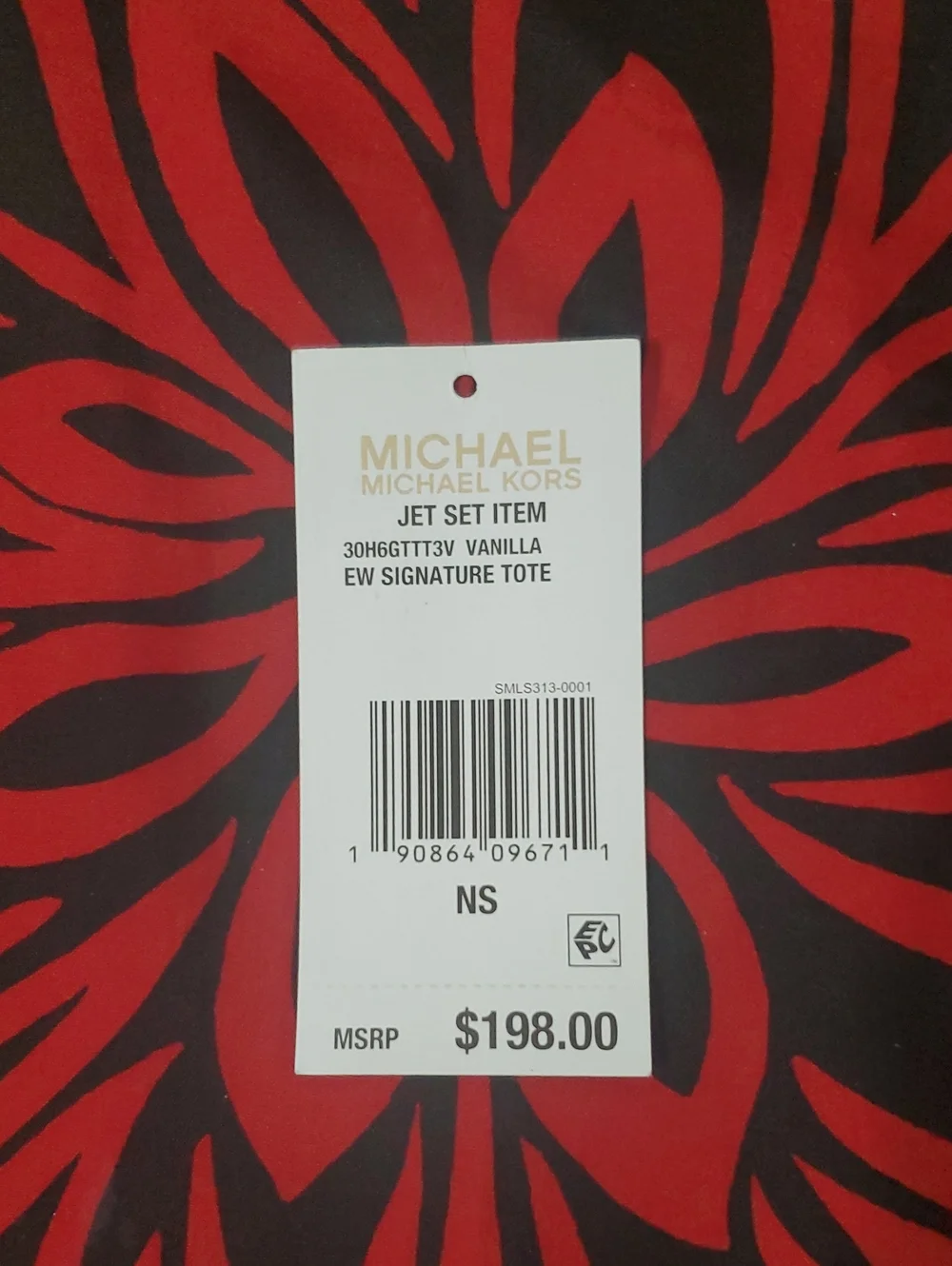 Michael Kors East West Jet Set Vanilla Logo Tote Bag